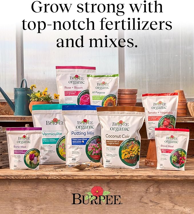 Burpee Organic Horticultural Add to Potting Soil | Ideal for Seed Starting, Water Retention and Plant Propagation | 100% Natural | 8 Quart, 1-Pack, Vermiculite (8qt)