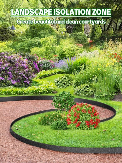 Kalolary Garden Landscape Edging, 5 inch x 60FT Garden Border Edging, Plastic Flower Bed Edging Borders Flexible Bender Border with 36 U Spikes for Lawn, Garden, Yard
