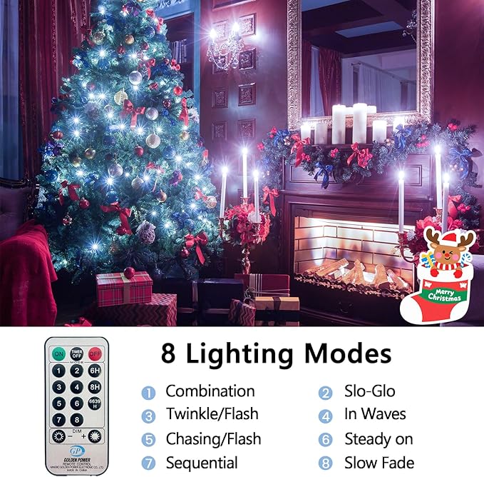 50FT 1000 LED Cluster Christmas Lights, Christmas Tree Lights Outdoor Indoor with 8 Modes & Timer & Remote, Firecrackers String Lights Waterproof for Garland Party Xmas Decorations, Cool White