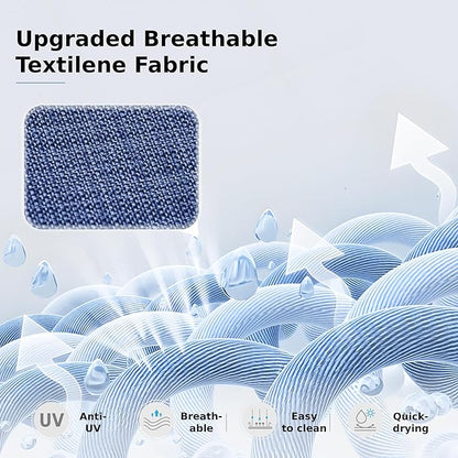 MFSTUDIO Outdoor Dining Set for 4，Round Patio Table and Chairs Set with Umbrella Hole, 5 Piece Patio Furniture Set for Deck, Backyard, Poolside & Garden