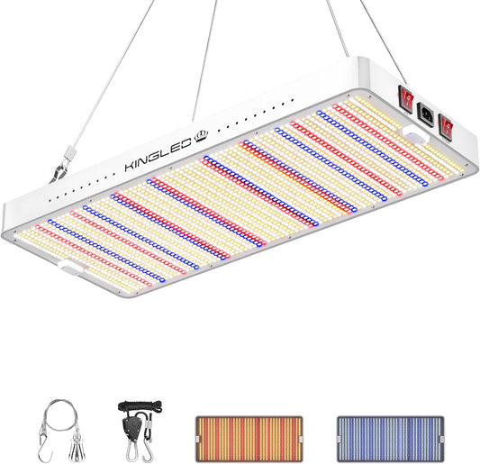 2025 KP4000 LED Grow Lights with Yield LEDs 5x5ft Coverage Full Spectrum Grow Lights for Indoor Hydroponic Plants Greenhouse Growing Lamps Veg Bloom Daul Mode