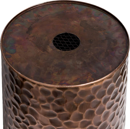 H Potter Large Outdoor Planter Tall Planter with Tray Indoor Copper Flower Pot Decorative Weather Resistant Garden Urn Deck Patio Plants Herbs Flowers Entryway Hallway Porch