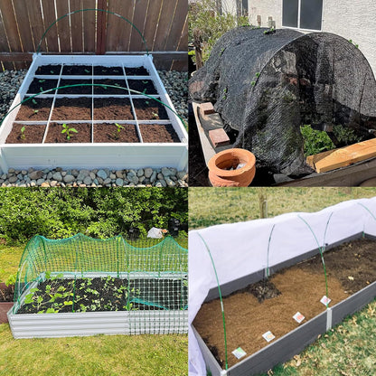 MAXPACE Greenhouse Hoops for DIY 2.7ft or Wider Grow Tunnel, Rust-Free Fiberglass Support Hoops Frame for Garden Fabric, Plant Support Garden Stakes, Gardening Supplies, 25pcs