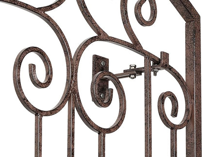 H Potter Garden Trellis for Climbing Plants Vertical Wrought Iron Panels Scroll Metal Wall Trellises Large Tall Arched Home Garden Outdoor 8 Foot Decorative Fence Privacy Screen Outdoors