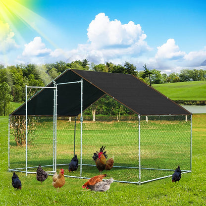 QLOFEI 60-70% Shade Cloth with Grommets, Sunblock Shade Sail Mesh Tarp for Plant Greenhouse, Easy to Hang Neting Cover for Patio Kennel Chicken Coop Lawn Garden, 6x8 FT
