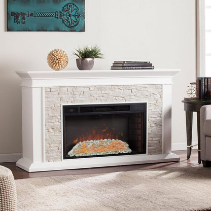 20 Pounds Fire Pit Glass Rocks, Clear Fire Glass Beads for Propane Firepit, Fireplace and Outdoor Decoration, 1 Inch, Diamond - Shaped