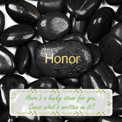 5lbs Natural River Rocks, High-Polished Pebbles for Plants Garden, 1-2 inch Decorative Black Stones, Ideal for Fish Tank, Vases, Crafting, Home Decor and Garden Landscaping Rocks,Black