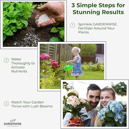 Slow Release Hydrangea Fertilizer with Iron & Sulfur – Indoor & Outdoor Soil Acidifier for Miracle Growth (1/2 qt)