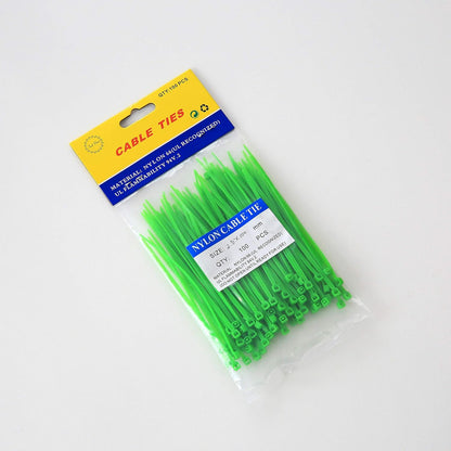 4 Inch Green Zip Ties (100 Pieces) 18lb Strength, Nylon Cable Wire Ties