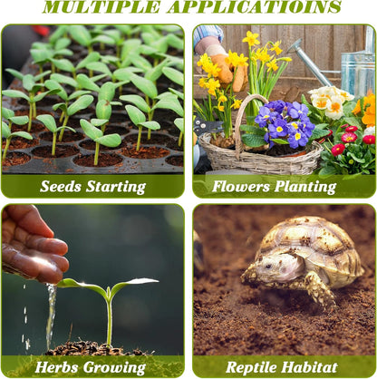 ZeeDix Organic Coco Coir Pellets Potting Soil, 100pcs 30mm Compressed Coconut Fiber Seed Starter Soil Pellets, Coco Peat Soil Discs for Indoor Ourdoor Plants, Herbs, Houseplants, Flowers, Vegetables