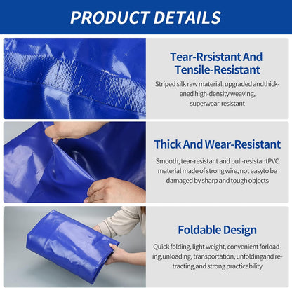 1000 L/264 gal Water Bladder Storage Containers, Foldable Portable Water Tank Large Capacity Soft Water Bag, Drought Resistance, Fire Prevention, Emergency Water