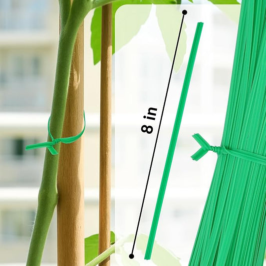 Gardzen 300 pcs 8" Twist Ties, Reusable Coated Wire Plant Ties, Ideal for Sealing Plastic Bags, Bread Bags, Organizing Cords, Gardening Activities