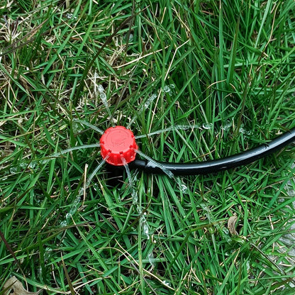 50pcs Drip Irrigation Emitters,Drip Irrigation Parts for 1/4" Drip Irrigation Tubing - Adjustable 360 Degree Water Flow Drippers, Garden Drip Irrigation Drippers for (4-7mm) Watering System