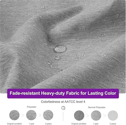 PURPLE LEAF 9' X 12' Left-right Tilting Outdoor Patio Umbrella Swivel Offset Cantilever Heavy Duty Rectangle Aluminum Umbrella with UV Resistant for Deck Pool Patio Backyard, Pebble Grey