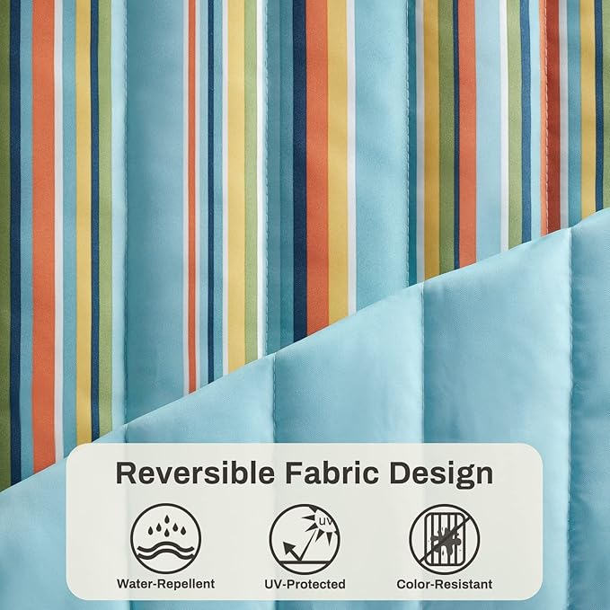 12 FT Double Quilted Fabric Hammock with Spreader Bars and Pillow 450 LBS Weight Capacity 2 Person Hammock for Outdoor Patio Backyard Poolside