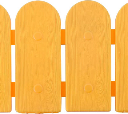 Evelyne Garden Border Edging: Wooden Fence Design - 16pcs Timber Yard Landscaping Fence Liner Lawn Edge Barrier - 20ft Kit of Decorative Lawn Landscape Panels Elements-Landscaping Edging-GMT-10374-C16