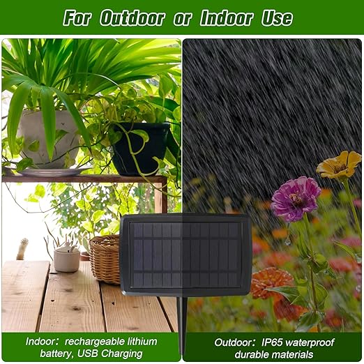 Solar Drip Irrigation System for Garden, Automatic Drip Irrigation Kits,Plants Self Watering Devices for Vacation,Solar/Battery Powered Water Pump for Potted Plants,Raised Beds,Greenhouse (15 Pots)