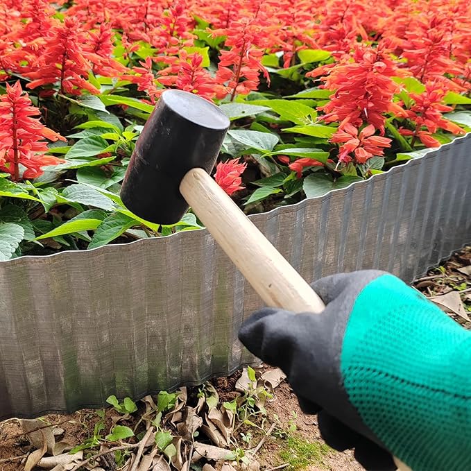 Metal Landscape Edging Border,8 inch × 20 feet Corrugated Garden Edging for Flower Bed,Lawn (8 Inch × 20FT)