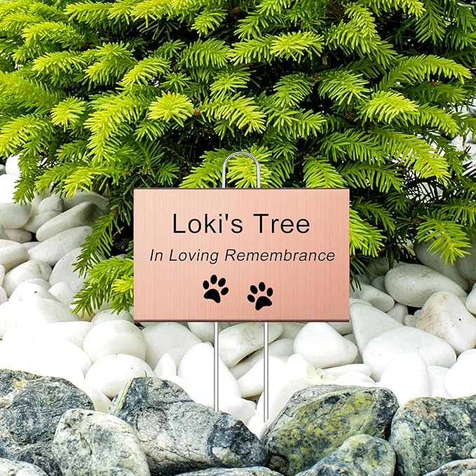 Landhoow 12 Pcs Large Garden Plant Markers Metal Plant Labels Sign 4'' x 6'' with 11'' Stake Weatherproof Waterproof Garden Sign for Outdoor Seedlings Herbs Vegetable Greenhouse, Rose Gold