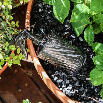 OFFIDIX Fine Mist Plant Mister,Handheld Pressure Glass Spray Bottles,0.45L/15.22oz Watering Can with Adjustable Nozzle for Outdoor Indoor Gardening and Cleaning Work(Diagonal Gray)