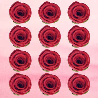 Confect Edible Flower | Edible Flower for cake decorations | Edible Flower Cupcake Toppers | | Cupcakes & Doughnut Edible Toppers | Viva Magenta Sugar Flower-Vegan, Gluten-Free, Soy-Free, Dairy-Free, Palm Oil-Free -Pack of 12