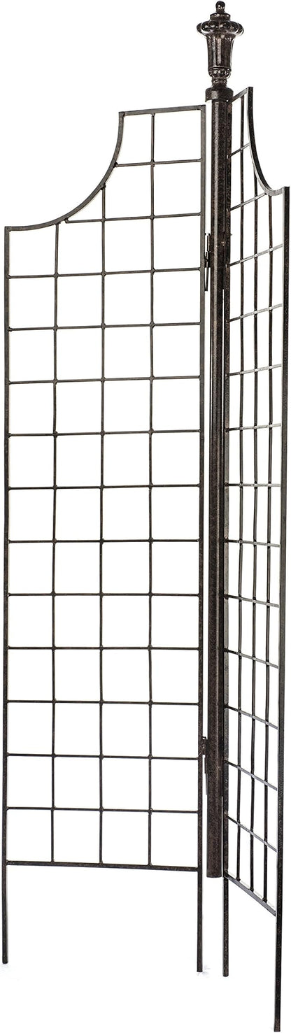 H Potter Metal Garden Screen Trellis for Climbing Plants for Privacy Garden Flowers Vines Roses Clematis