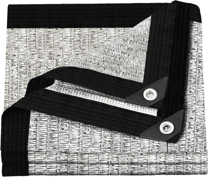 Shade Cloth-80% Aluminum Sunblock Neting,Durable Mesh Tarp with Grommets,Shade Cloth for Garden,Car, Outdoor Pergola,Greenhouse,Chicken Coop and Dog Kennel(Silver)