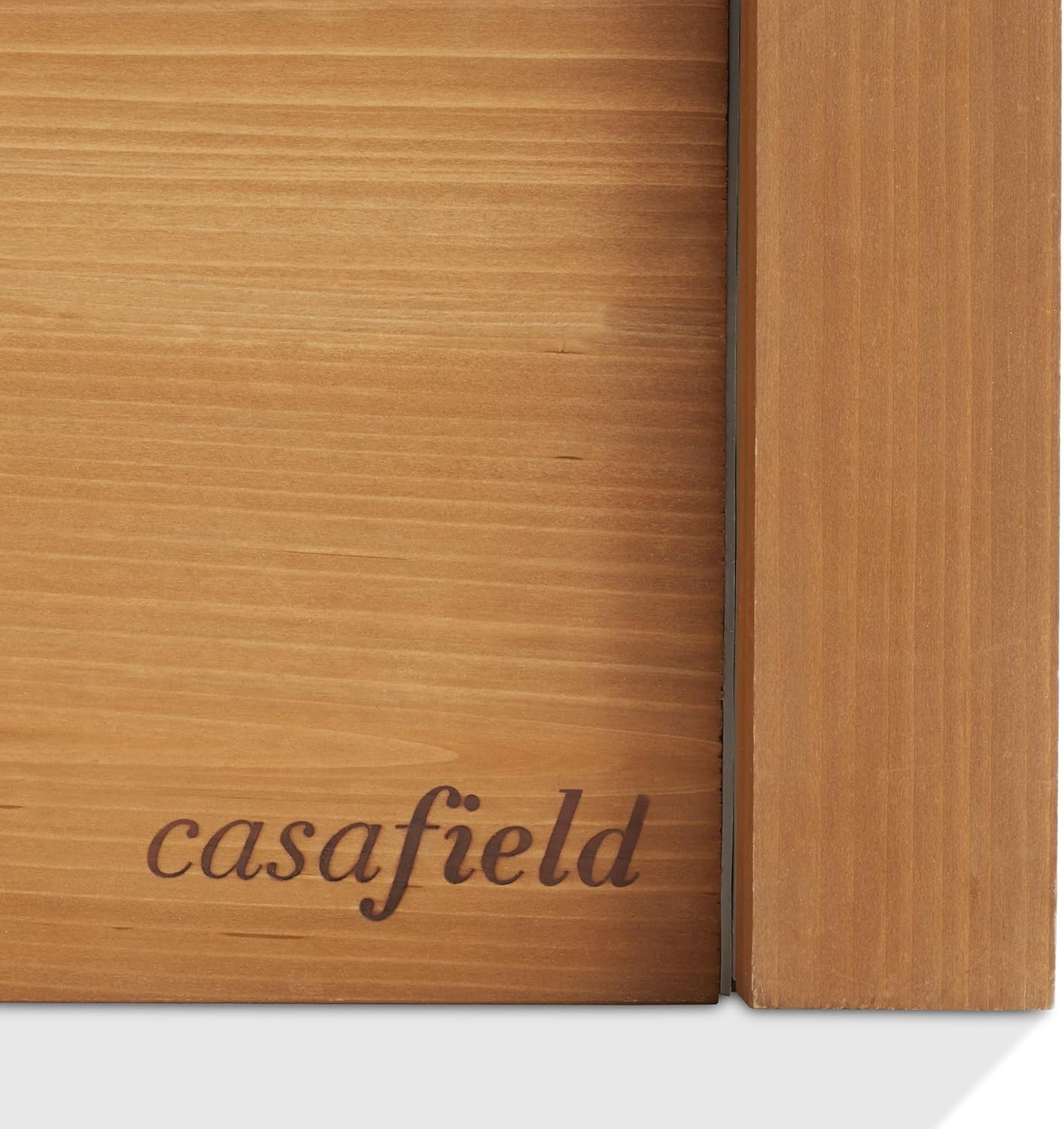 Casafield Outdoor Raised Garden Bed - Wooden Planter Box for Vegetables, Grass, Lawn, and Yard - 96 x 28 x 10, Natural