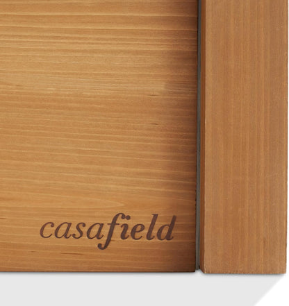 Casafield Outdoor Raised Garden Bed - Wooden Planter Box for Vegetables, Grass, Lawn, and Yard - 96 x 28 x 10, Natural