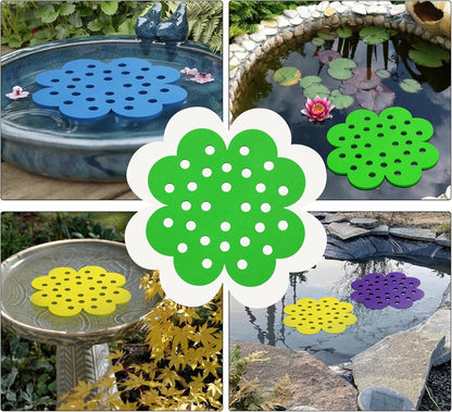 12 Pack High Waterproof Durable - 6.3-Inch Bee Watering Station Floating Bee Islands for Bee/Butterfly Feeding & Bathing – Outdoor Garden Decoration (Multiple Colors)