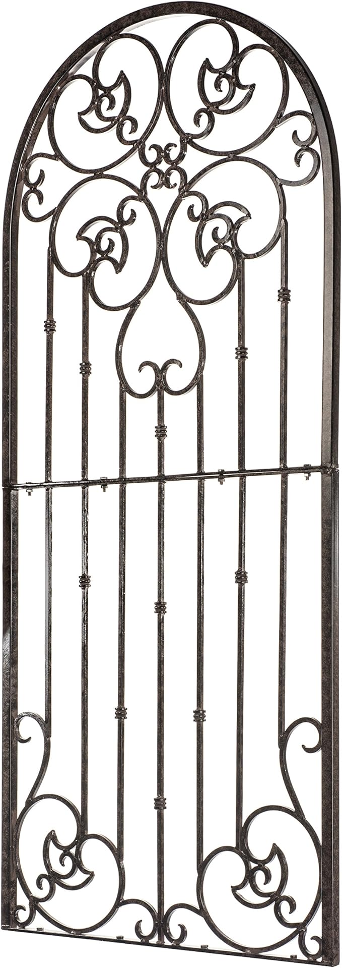 H Potter Wall Trellis Indoor Outdoor Wrought Iron Heavy Scroll Metal Decoration Large with Set of 4 Mounting Brackets