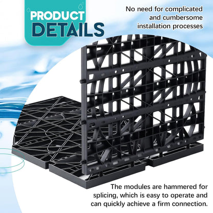 2 Pack 33 Gallon Water Storage Module Block System Water Garden Matrix Block for Pond Free Waterfalls Disappearing Waterfall or Fountain Features
