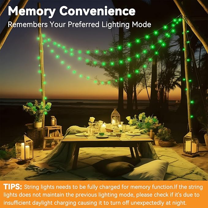 Solar String Lights Outdoor Waterproof 2 Pack Total 66ft 200LED 8 Modes Twinkle Lights Solar Fairy Lights for Patio, Garden Yard Party Wedding Tree Christmas Halloween Decoration, Green