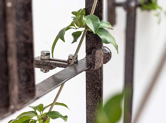 H Potter Outdoor Metal Wall Decor or Trellis for Climbing Plants Suitable as Art Garden Panel Roses Vines Privacy Includes Brackets for Hanging Gar214w1