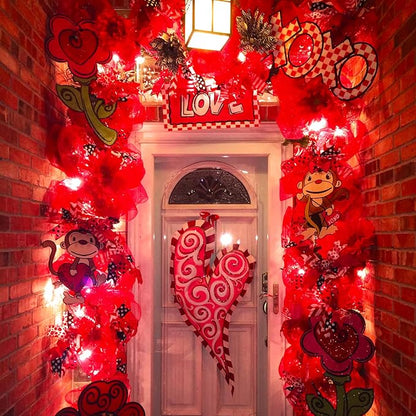 JMEXSUSS 4 Pack 400 LED 132FT Red Solar Fairy Lights Outdoor Waterproof, 8 Modes Copper Wire Solar String Lights for Outside Patio Garden Christmas Decorations