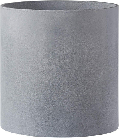 FaithLand Plant Pot 8 inch - Perfectly Fits Mid-Century Modern Plant Stand - Drainage Plug and Drainage Mesh Screen - Gray Planter Pot