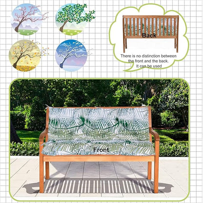 Swing Replacement Cushions with Backrest, 2 or 3 Seater Waterproof Non-Slip Overstuffed Swing Pad, Indoor/Outdoor Bench Cushion for Porch Chair Swings Garden Furniture (Flower color2, 40 * 71 in)