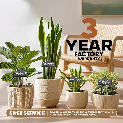 Stainless Steel 304 Plant Labels Weatherproof, Metal Garden Label Tall Markers 25 Pack for Outdoor Plants Vegetables Herb Seedlings Flowers with a Pen, Label Area 3.74'' x 1.39'' Height 10.75 Inch