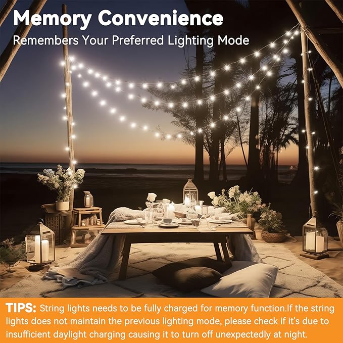 Solar String Lights Outdoor Waterproof 2 Pack Total 66ft 200LED 8 Modes Twinkle Lights Solar Fairy Lights for Patio, Garden Yard Party Wedding Tree Christmas Halloween Decoration, White