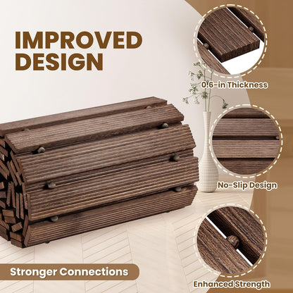 8FT Wooden Garden Pathway, Roll Out Walkway for Patio, Backyard and Outdoor Decor, Weatherproof, Non Slip and Easy to Install, Perfect for Beach, Wedding or Lawn (Brown)