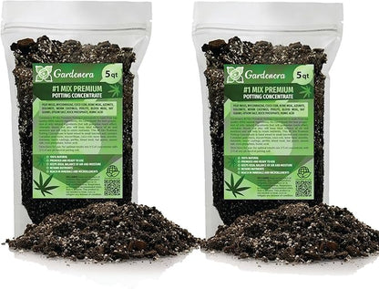 Gardenera Organic Autoflower Plants Potting Soil Mix - Perfect Balance of Nutrients, Drainage, and Aeration for Thriving Autoflower Plants- 10 Quart