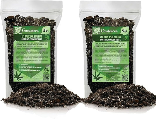 Gardenera Organic Autoflower Plants Potting Soil Mix - Perfect Balance of Nutrients, Drainage, and Aeration for Thriving Autoflower Plants- 10 Quart