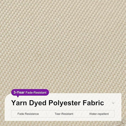 PURPLE LEAF 9' X 11.5' Patio Umbrella Outdoor Cantilever Rectangle Umbrella Aluminum Offset Umbrella with 360-degree Rotation for Garden Deck Pool Patio, Beige