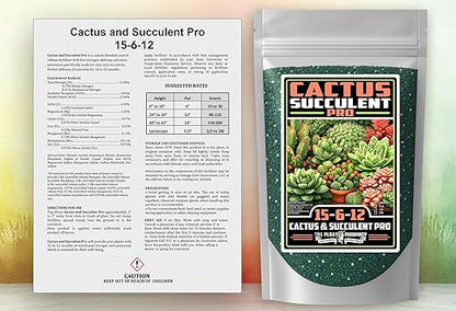 Fertilizer Commercial Grade | Cactus & Succulent Pro 15-6-12 | 3 Pounds | Custom Professional Mix Blend | Low-Nitrogen Blend | 10–12 Month Controlled Release | Micronutrients for Cacti & Succulents
