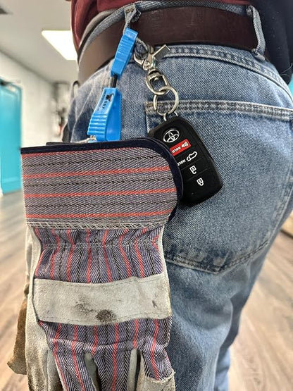 G & F Products Work Glove Clips – Heavy-Duty, 360° Rotating, Spring-Loaded Glove Holders in Assorted Colors, Z-Shaped Grip, Durable POM, Clips to Tool Belts and Safety Gear, 3 Pcs