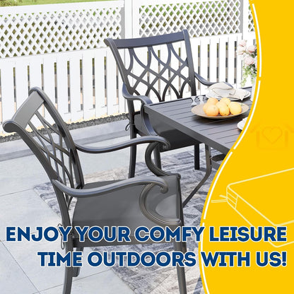 AAAAAcessories Outdoor Seat Cushions for Chairs, Waterproof, Fade-Resistant Patio Furniture Replacement Cushions, 21" x 21" x 4", Set of 2, Dark Gray