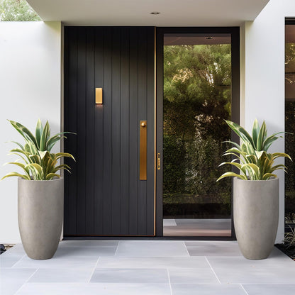 Kante 24 Inch Tall Round Concrete Planter, 2 Pack Large Indoor Outdoor Plant Pots with Drainage Hole and Rubber Plug, Modern Decorative Garden Pots for Home Patio Porch, Weathered Concrete