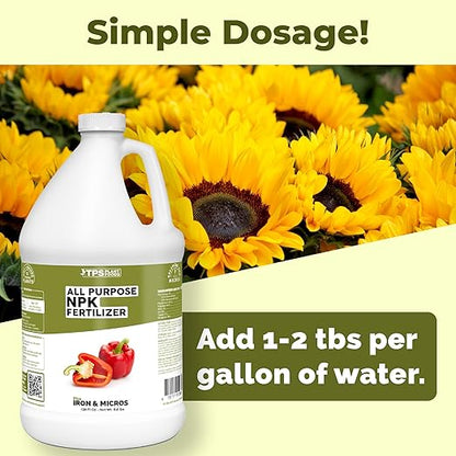 All Purpose NPK Fertilizer, Complete NPK Liquid Plant Food for All Plants, 1 Gallon (128 oz)