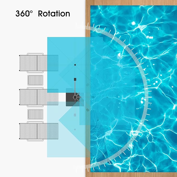 PURPLE LEAF 10 FT Cantilever Patio Umbrellas with Base Included, Large Square Offset Umbrella with 360° Rotation, Outdoor Aluminum Pool Umbrella for Pool Lawn Garden, Turquoise Blue