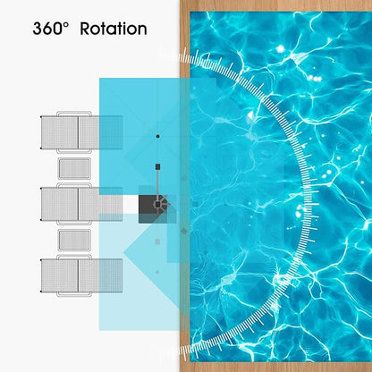 PURPLE LEAF 10 FT Cantilever Patio Umbrellas with Base Included, Large Square Offset Umbrella with 360° Rotation, Outdoor Aluminum Pool Umbrella for Pool Lawn Garden, Turquoise Blue